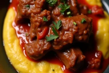 Polenta con spuntature al sugo