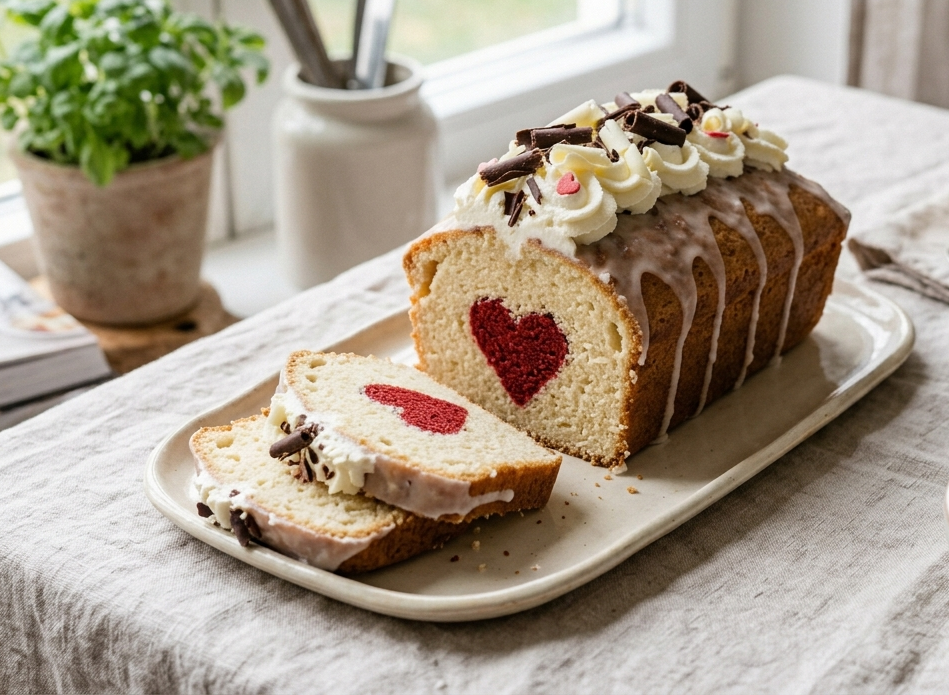 Plumcake con cuore a sorpresa: il dolce romantico per una merenda speciale