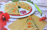 finta frittata di ceci con verdure primaverili
