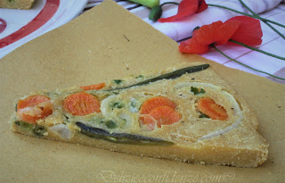finta frittata di ceci con verdure primaverili