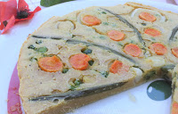 finta frittata di ceci con verdure primaverili