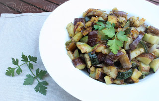Melanzane e zucchine spadellate