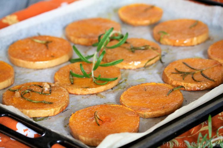 Zucca al forno con farina di castagne
