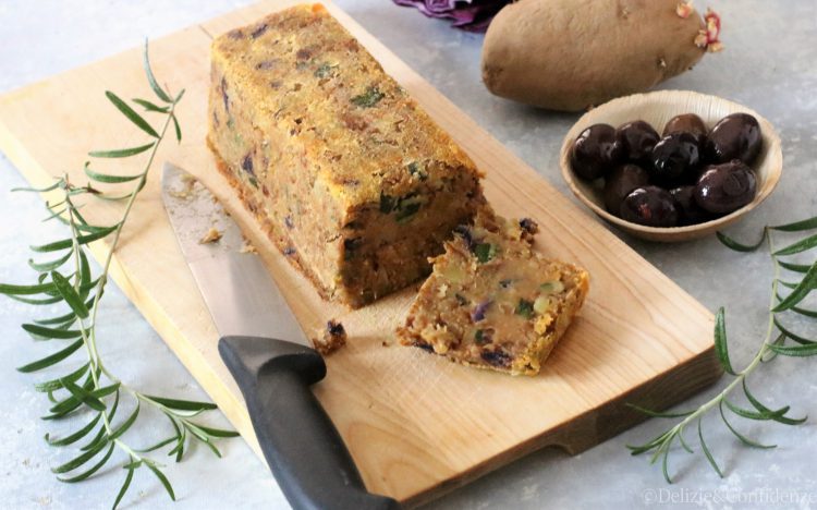 Polpettone di verdure con crema ai funghi