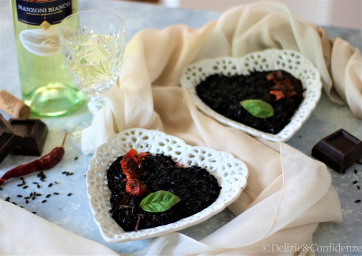 Riso nero al cioccolato e peperoncino