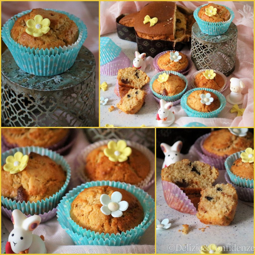 Cupcake con colomba all'arancia