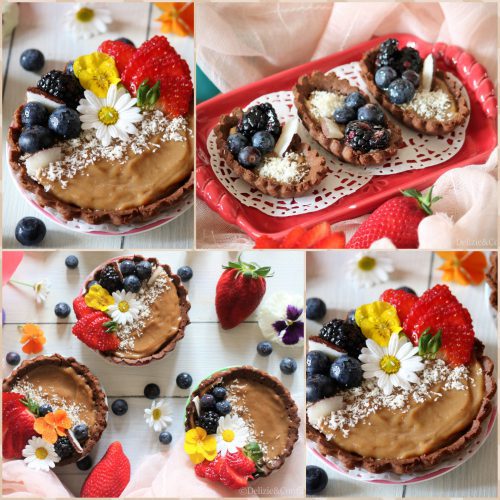 Crostatine di riso con crema al cocco e cardamomo (senza glutine e vegane) "Benvenuta Primavera"