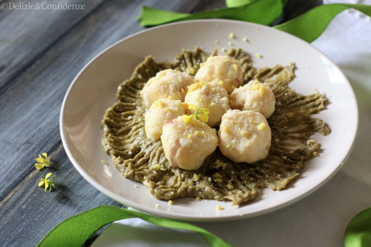 Gnocchi di ricotta con salsa di carciofi