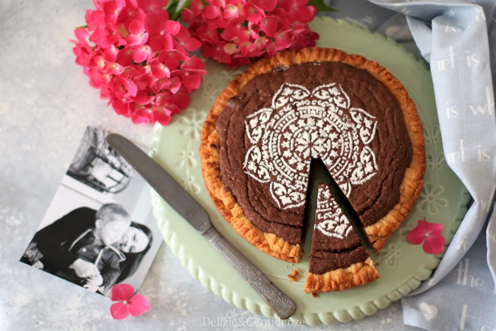 Crostata con crema frangipane al cacao