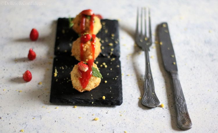 Polpette di merluzzo con salsa di fragoline di bosco e limone