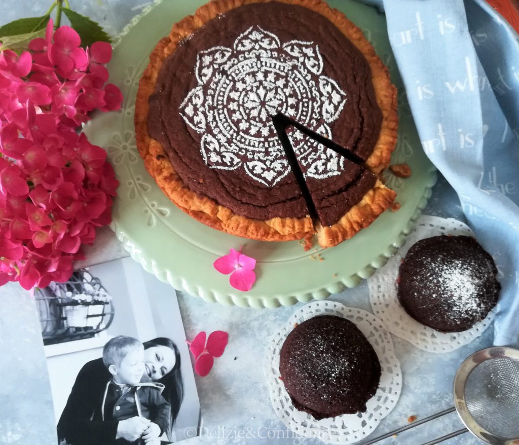 Crostata con crema frangipane al cacao