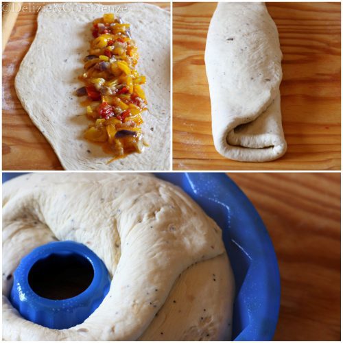 Corona salata ripiena di verdure