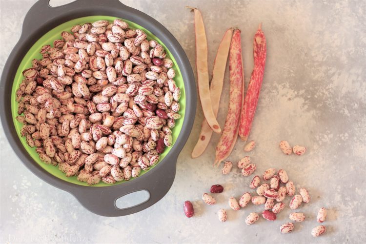 Minestra di fagioli borlotti freschi