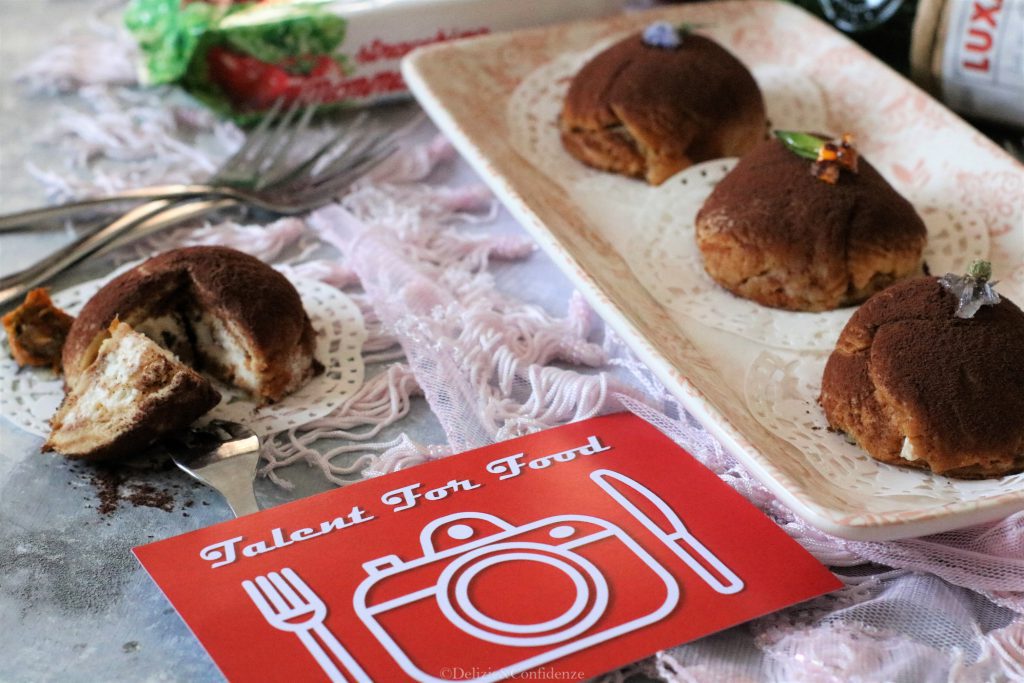 Mini zuccotti di Veneziana con crema di Stracchino al Maraschino e Fiori cristallizzati - TALENT FOR FOOD 2018