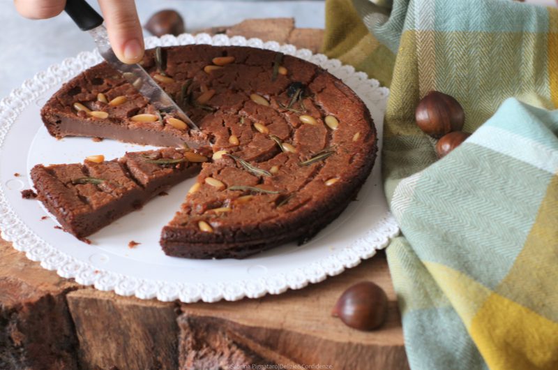 Castagnaccio con olio di vinacciolo