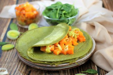 Crepes di spianci e miglio