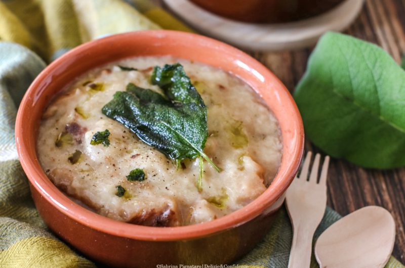 Erbe e piante aromatiche e il Pancotto alla salvia (Seupetta à la sarve)