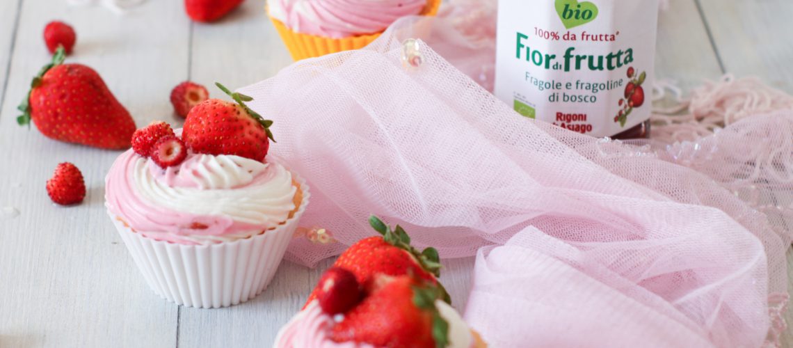 Cupcake vaniglia e fragola