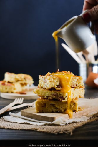 Quadrotti alla carbonara