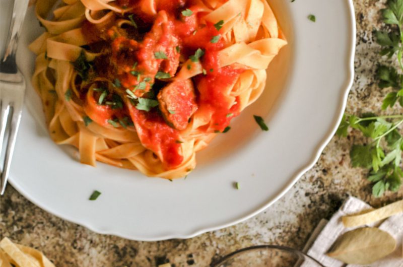 Fettuccine al ragù d'agnello