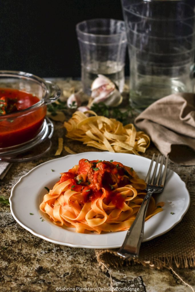 Fettuccine al ragù d'agnello