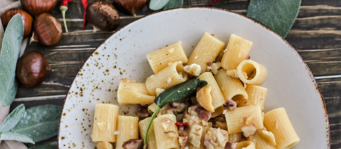 Pasta con castagne