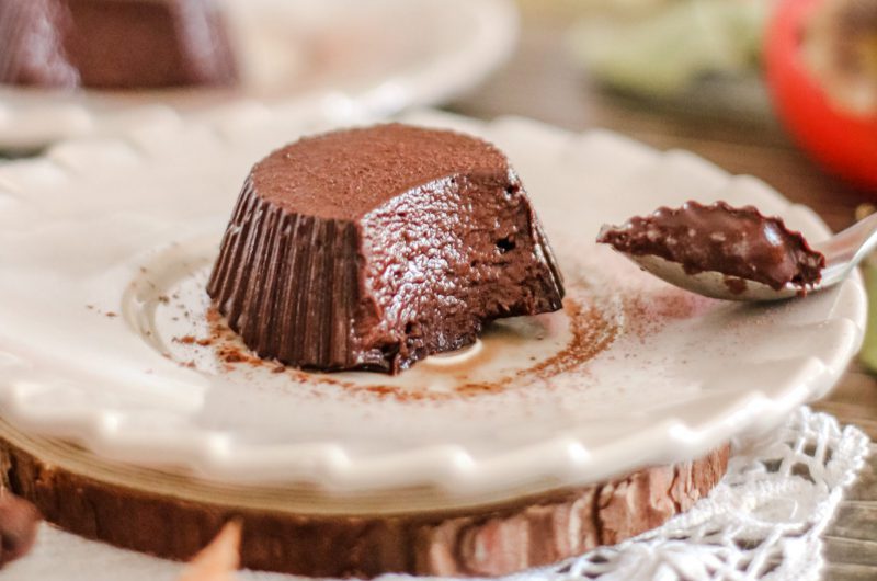 Budino di cachi al cacao
