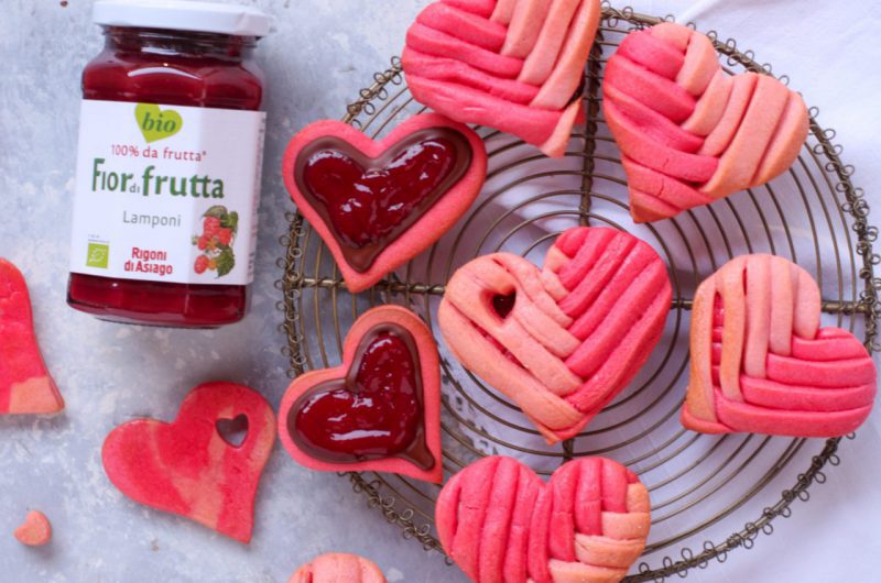 Cuori di frolla con Fiordifrutta lamponi