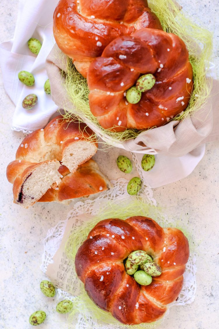 Brioche nidi di Pasqua