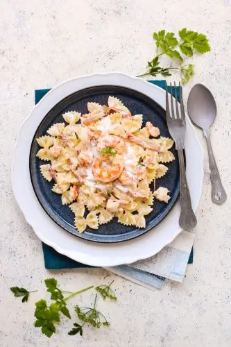 Pasta con gamberi
