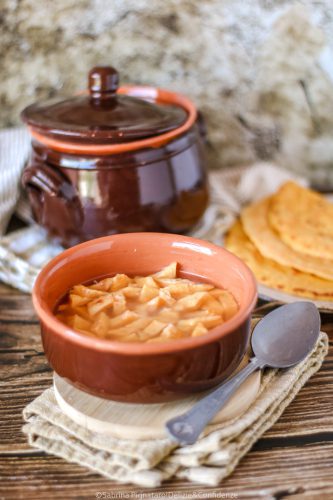 Crespelle di zucca in brodo di funghi
