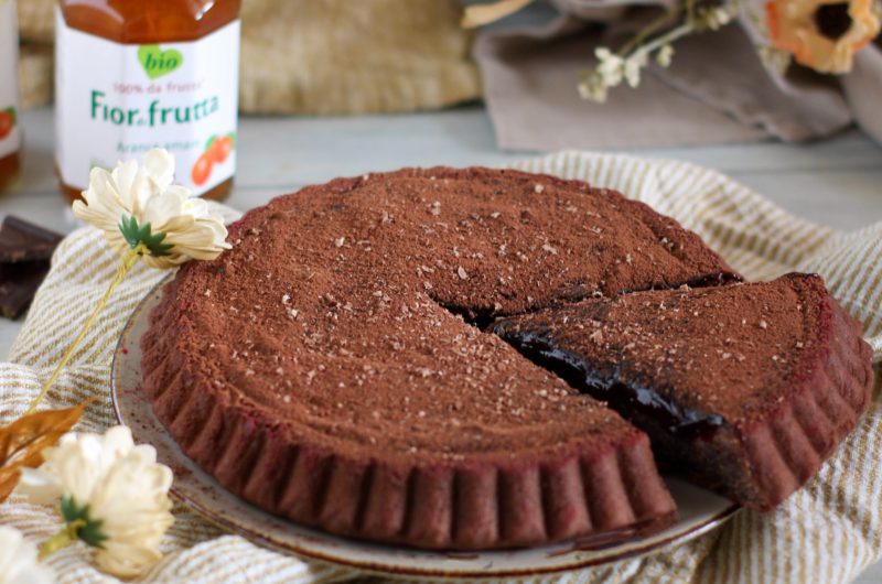 Crostata morbida all'arancia e cioccolato 