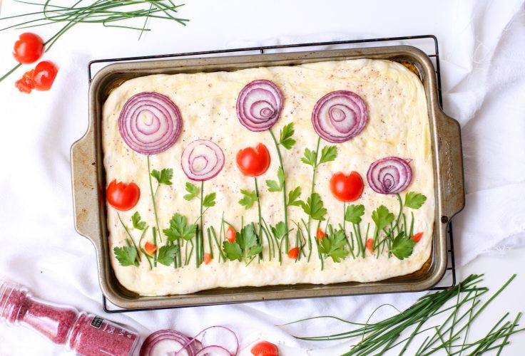 Focaccia decorata