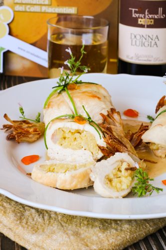 Fagottini di pollo alla Malvasia