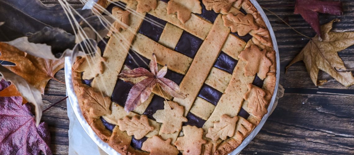 Crostata con crema di castagne e cioccolato