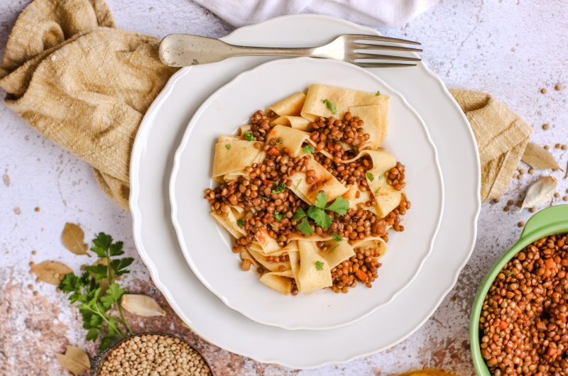 Pappardelle al ragù di lenticchie