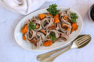 Tagliatelle zucca e funghi