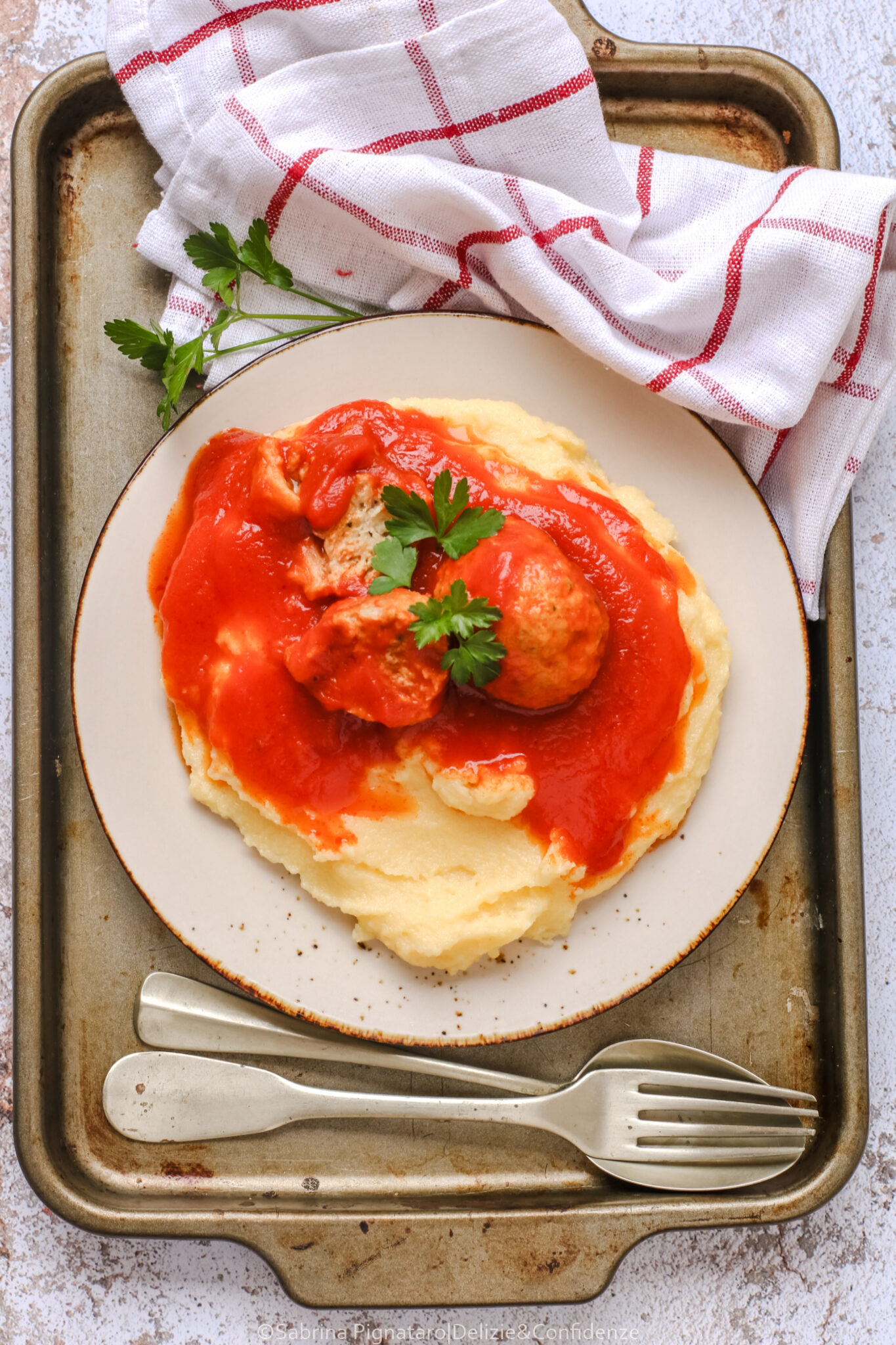 polenta con baccalà in umido