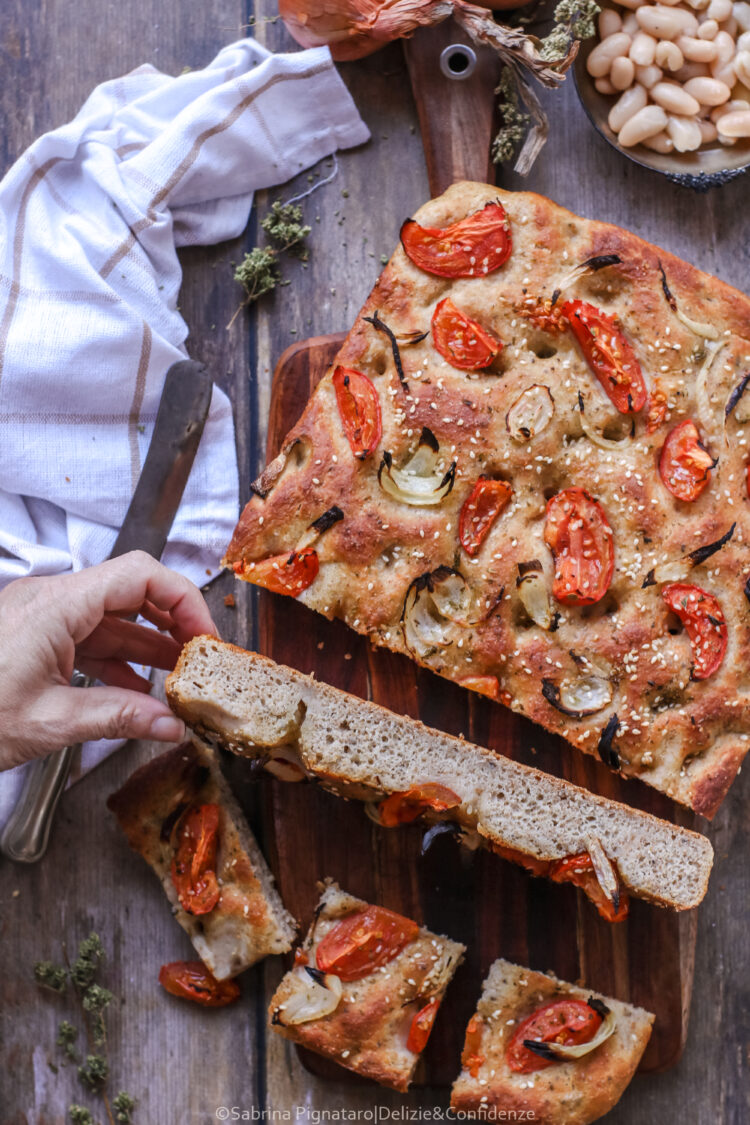 Focaccia di fagioli cannellini