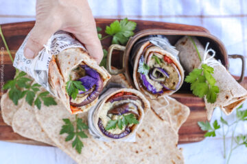 Wrap tonno, melanzane e pomodori secchi