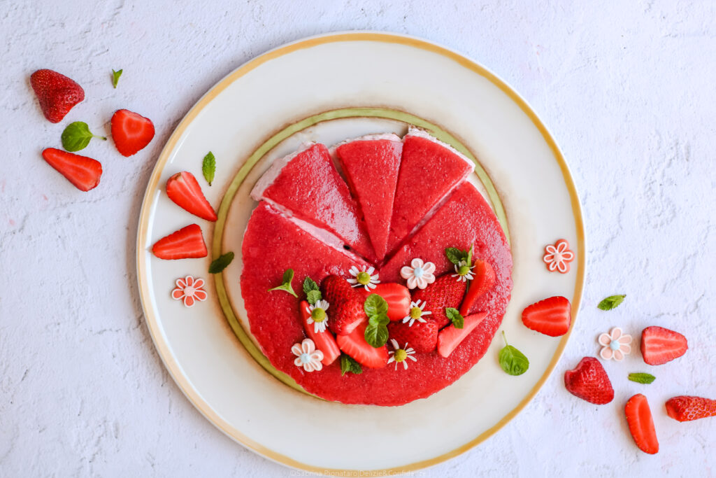 Cheesecake alle fragole (vegetale)