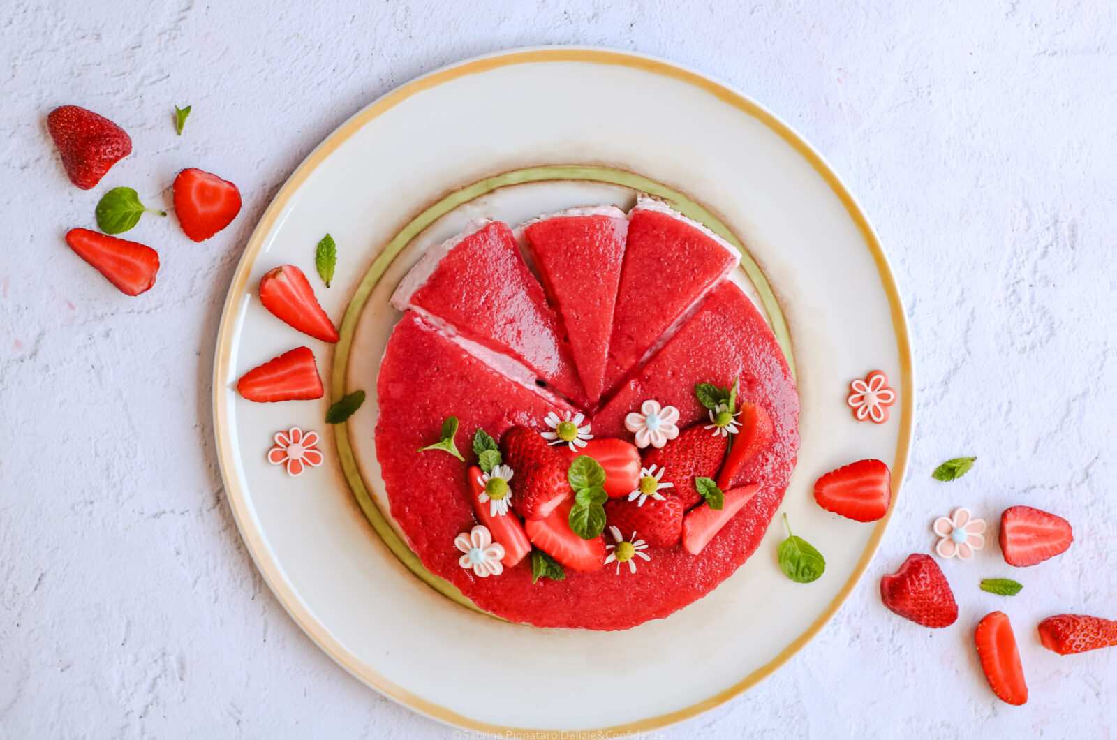 Strawberry Almond Cheesecake