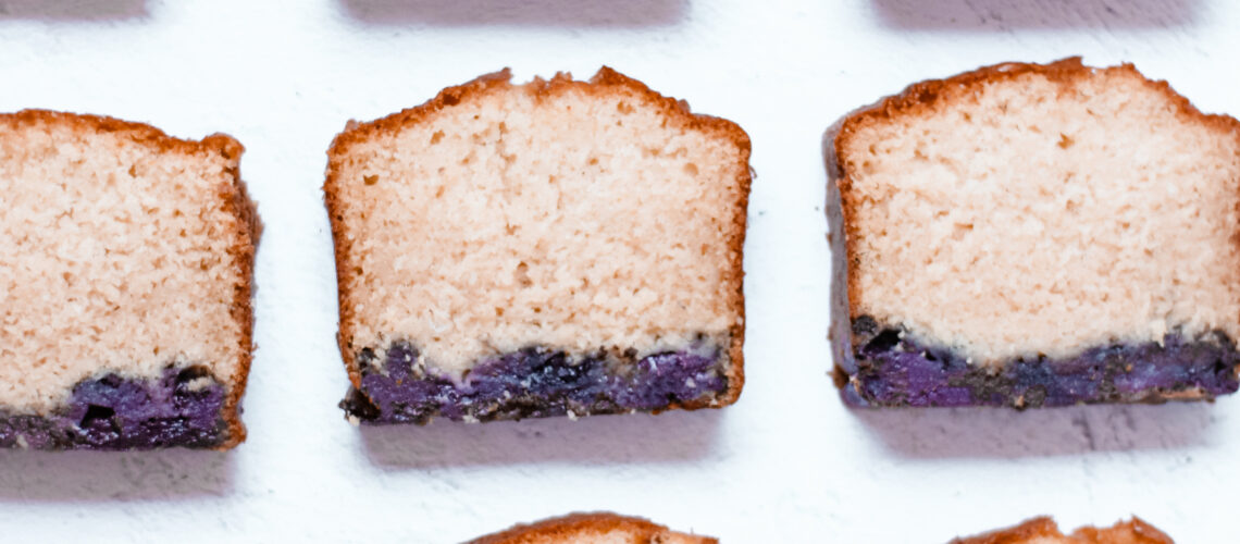 Plumcake all'acqua con mirtilli