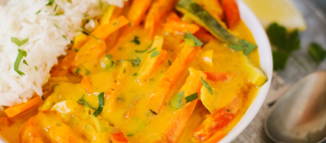 Verdure con latte di cocco