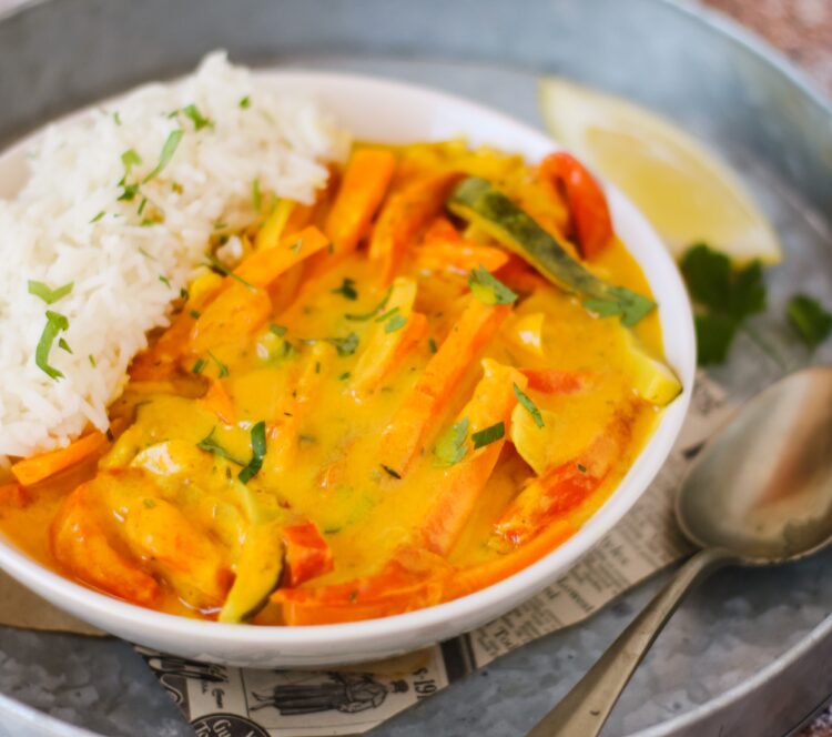 Verdure con latte di cocco