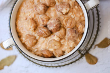 Minestra di castagne e riso