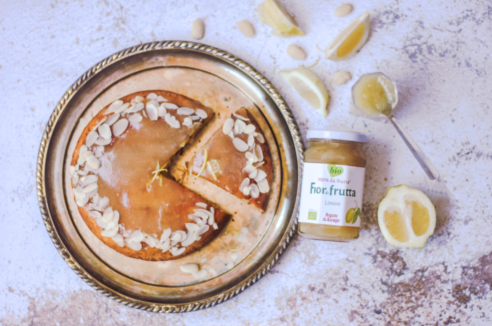 Torta di patate con mandorle e Fiordifrutta Limoni