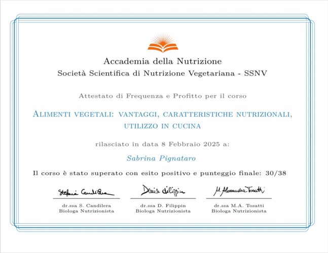 Attestato frequenza e superamento esame