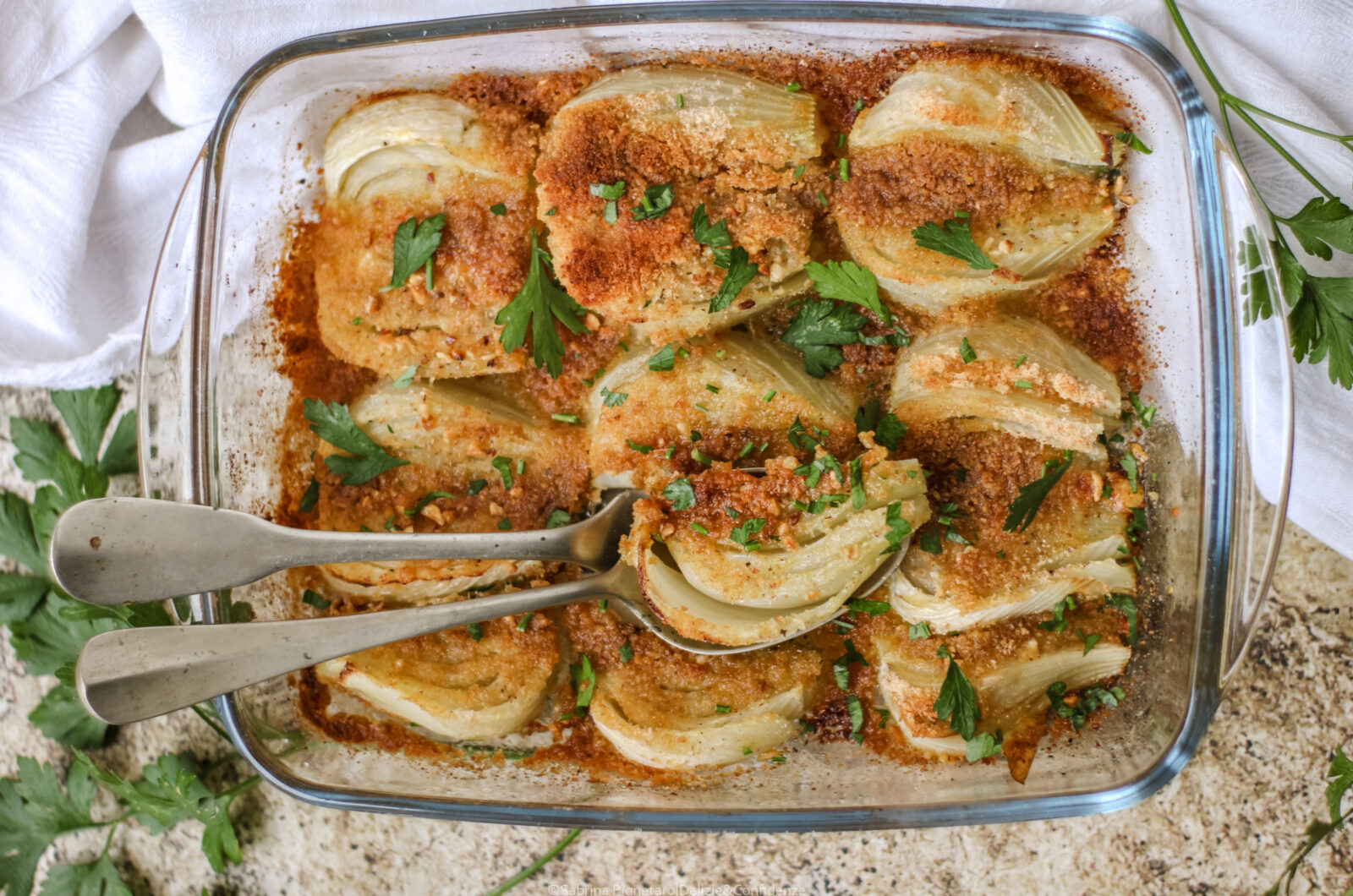 Finocchi gratinati leggeri al forno