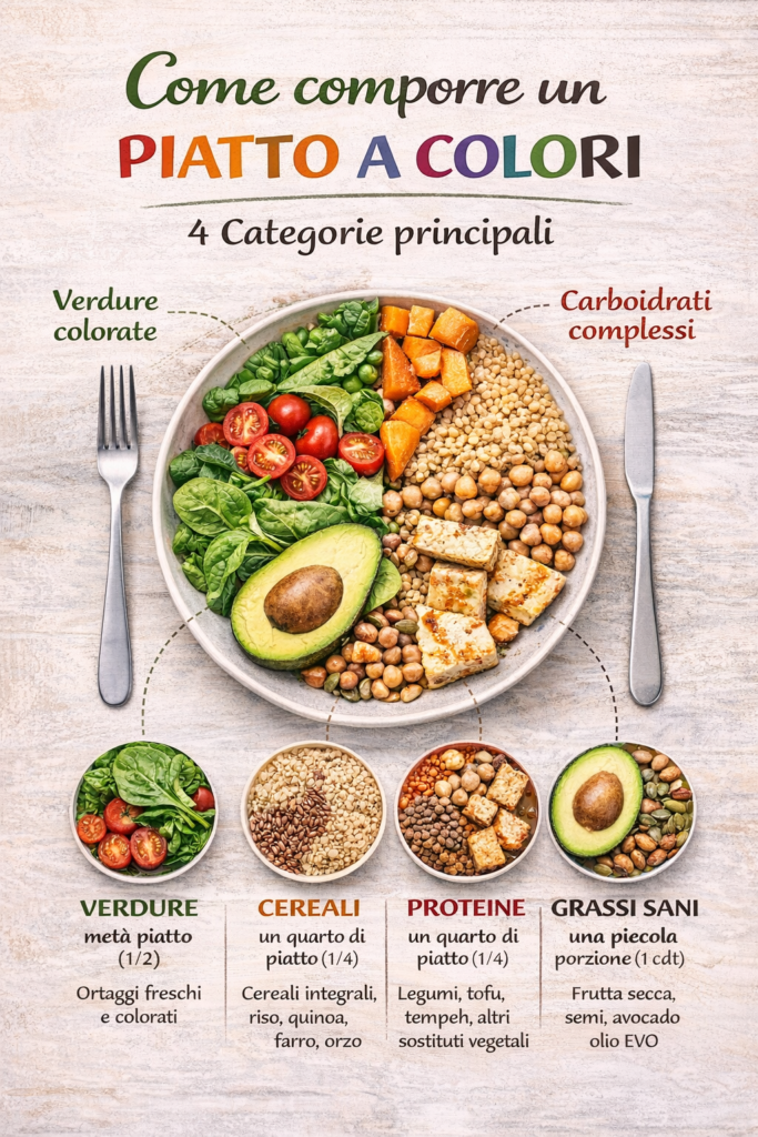 come comporre un piatto a colori